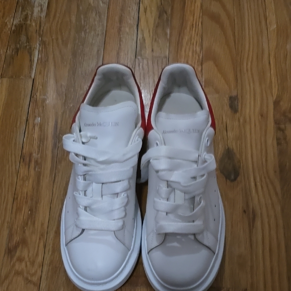 Alexander McQueen White and Red Sneakers